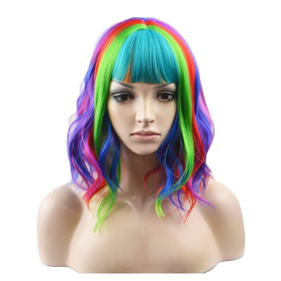 Rainbow Beauty Human Hair Blend Wig